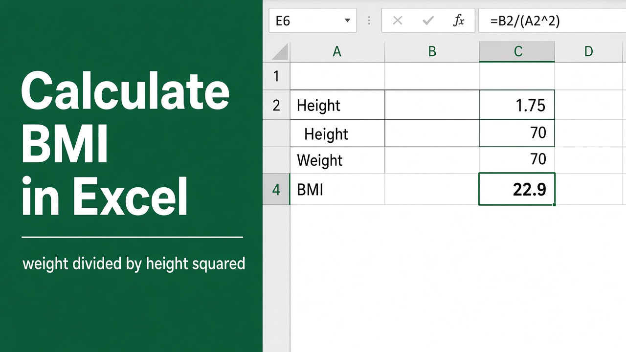 How to Calculate BMI in Excel Using a Formula? featured image