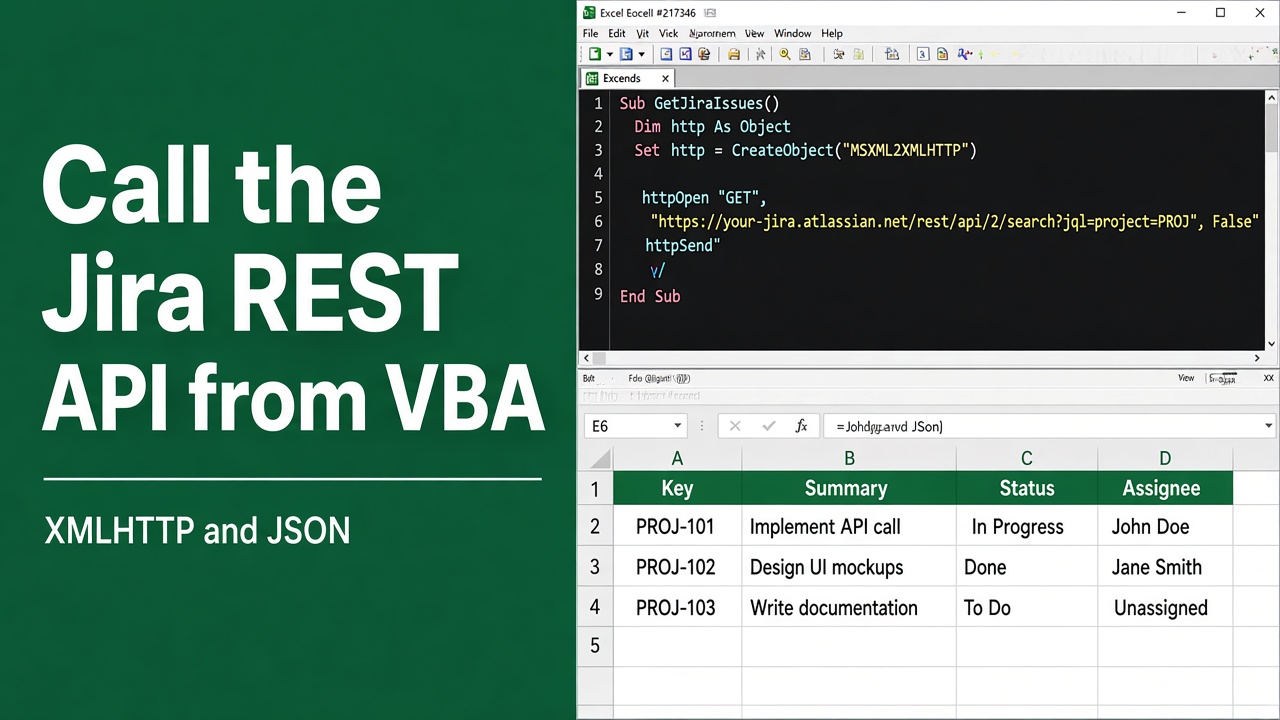 Calling JIRA REST API from Excel VBA – A Comprehensive Guide featured image