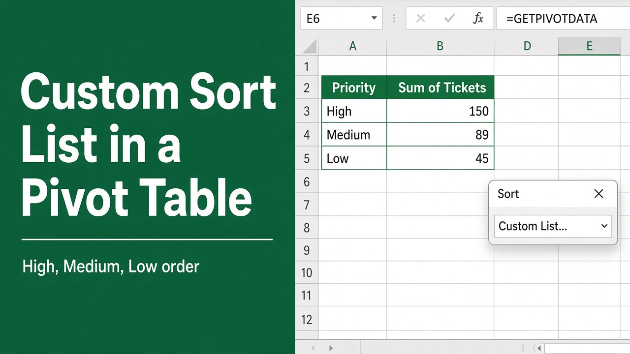 How to Create a Custom Sort List in Excel Pivot Table? featured image