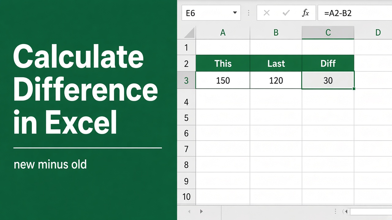 How to Calculate Difference in Excel Using a Formula? featured image