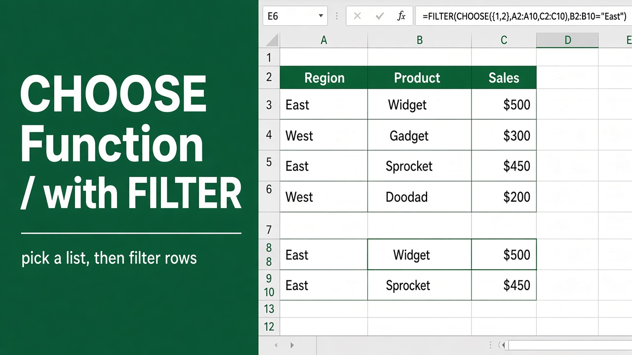 How to Use Excel’s CHOOSE Function with Filter? featured image