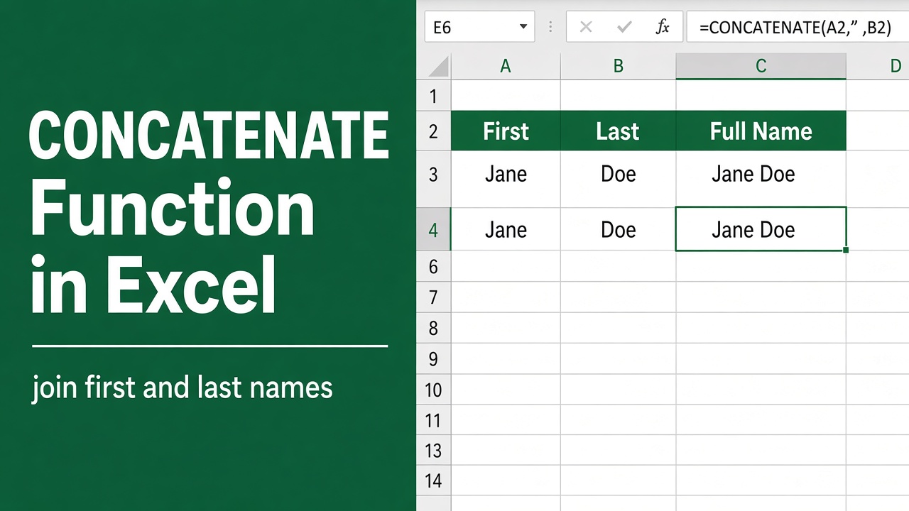 How to Use CONCATENATE Function in Excel? (Examples & Tips) featured image