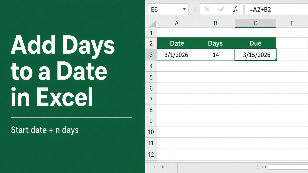 How to Add Days to a Date in Excel Using Formulas? featured image