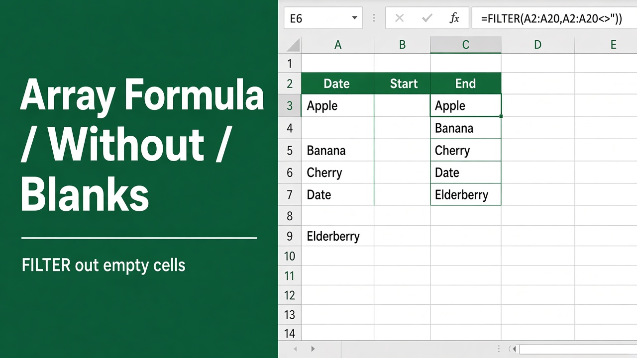 The Ultimate Guide to Creating Excel Formula Arrays Without Blanks featured image