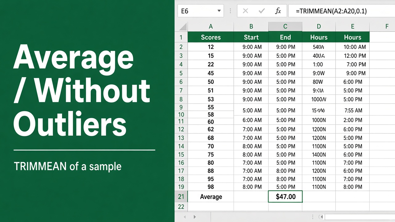 Excel Formula to Calculate Average Without Outliers featured image