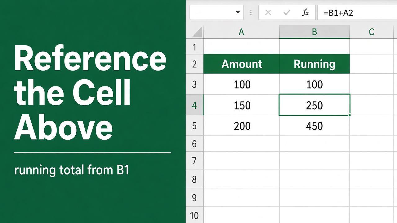 How to Use the Excel Formula for Referencing the Cell Above? featured image