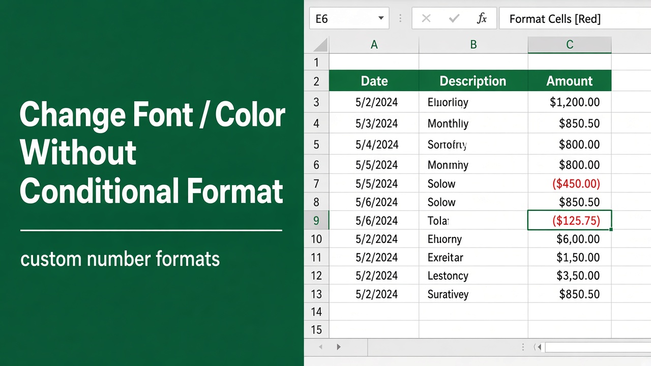How to Change Font Color in Excel Without Using Conditional Formatting? featured image