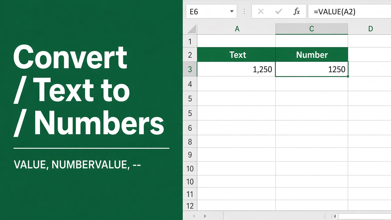 How to Convert Text to Numbers in Excel Using Formulas? featured image