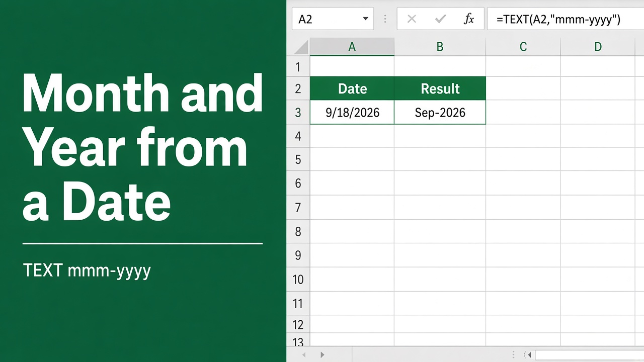 How to Extract Month and Year from Date in Excel: Easy Formula Guide featured image