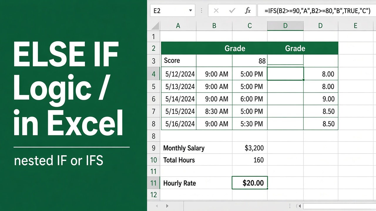 How to Use ELSE IF in an Excel Formula: A Complete Guide featured image