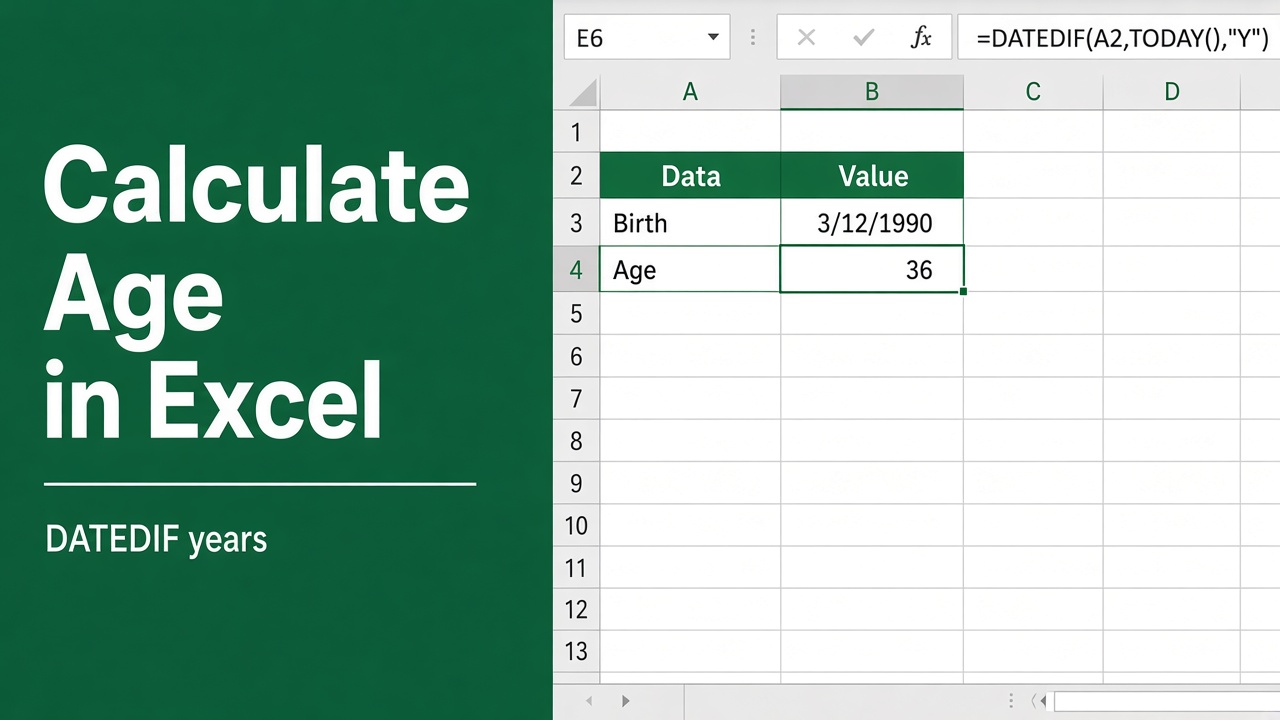 How to Calculate Age in Excel Using a Formula? featured image