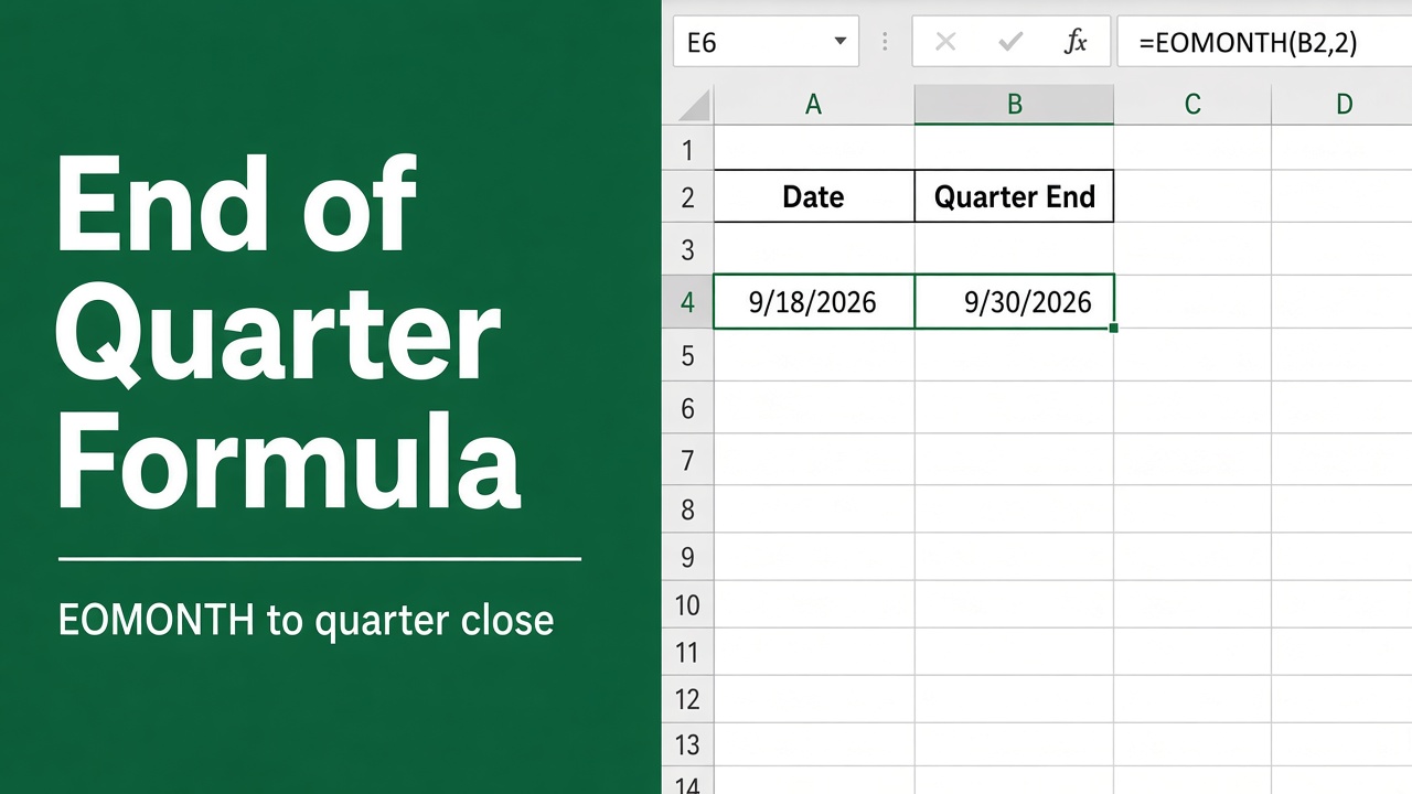 Discover the Excel Formula for the End of the Quarter featured image