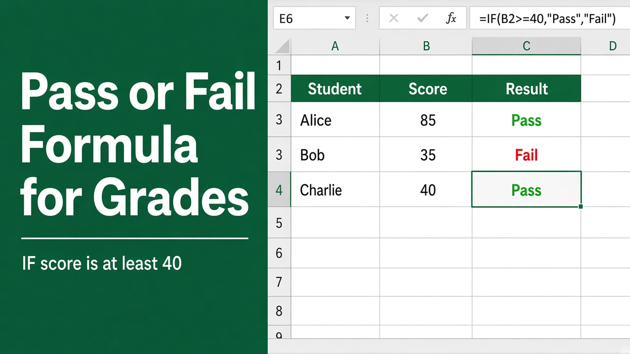 Excel Formula for Pass or Fail: Simplify Your Grading Process featured image