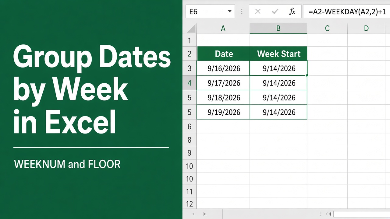 How to Use Excel Formula to Group Dates by Week? featured image