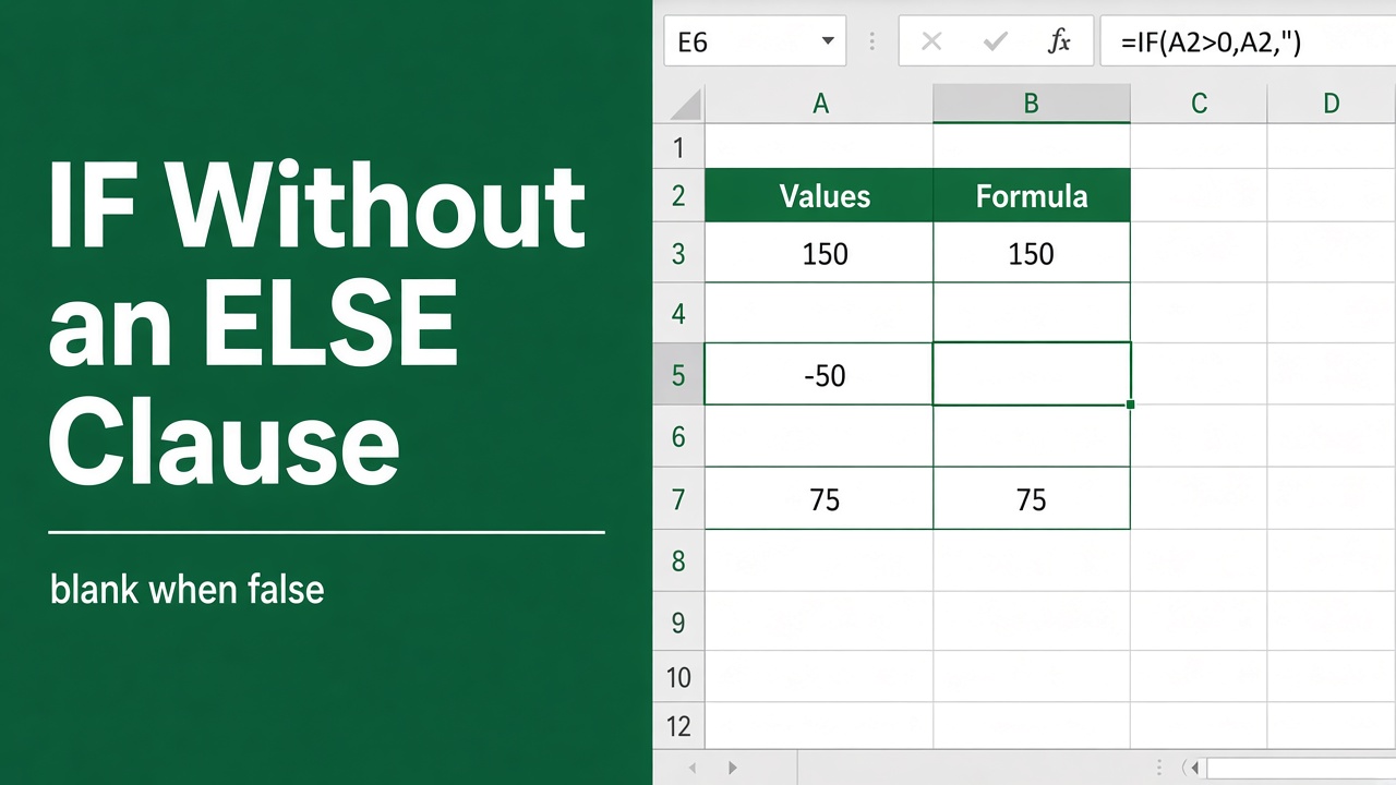 How to Use the Excel IF Formula Without an ELSE Clause? featured image