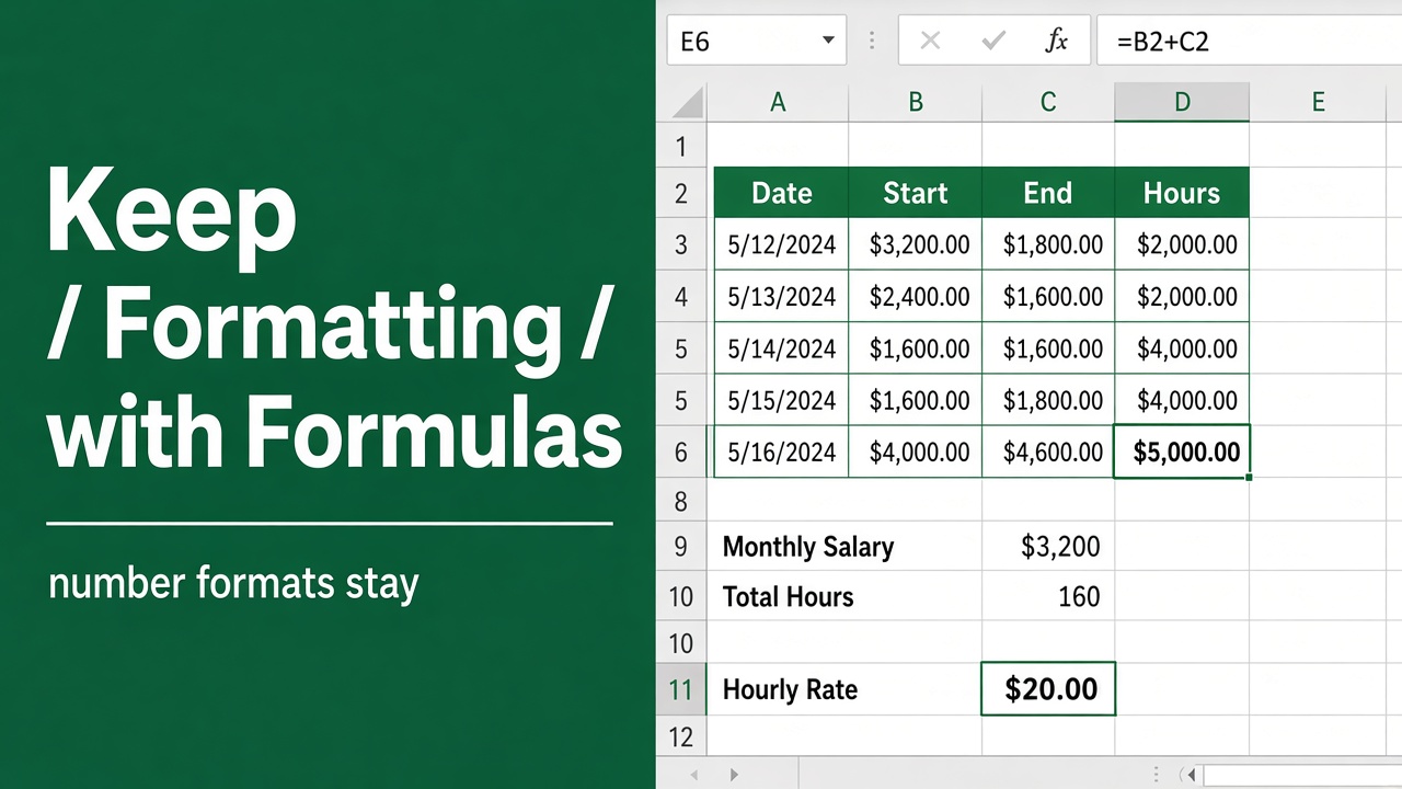 How to Keep Formatting When Using Formulas in Excel? featured image