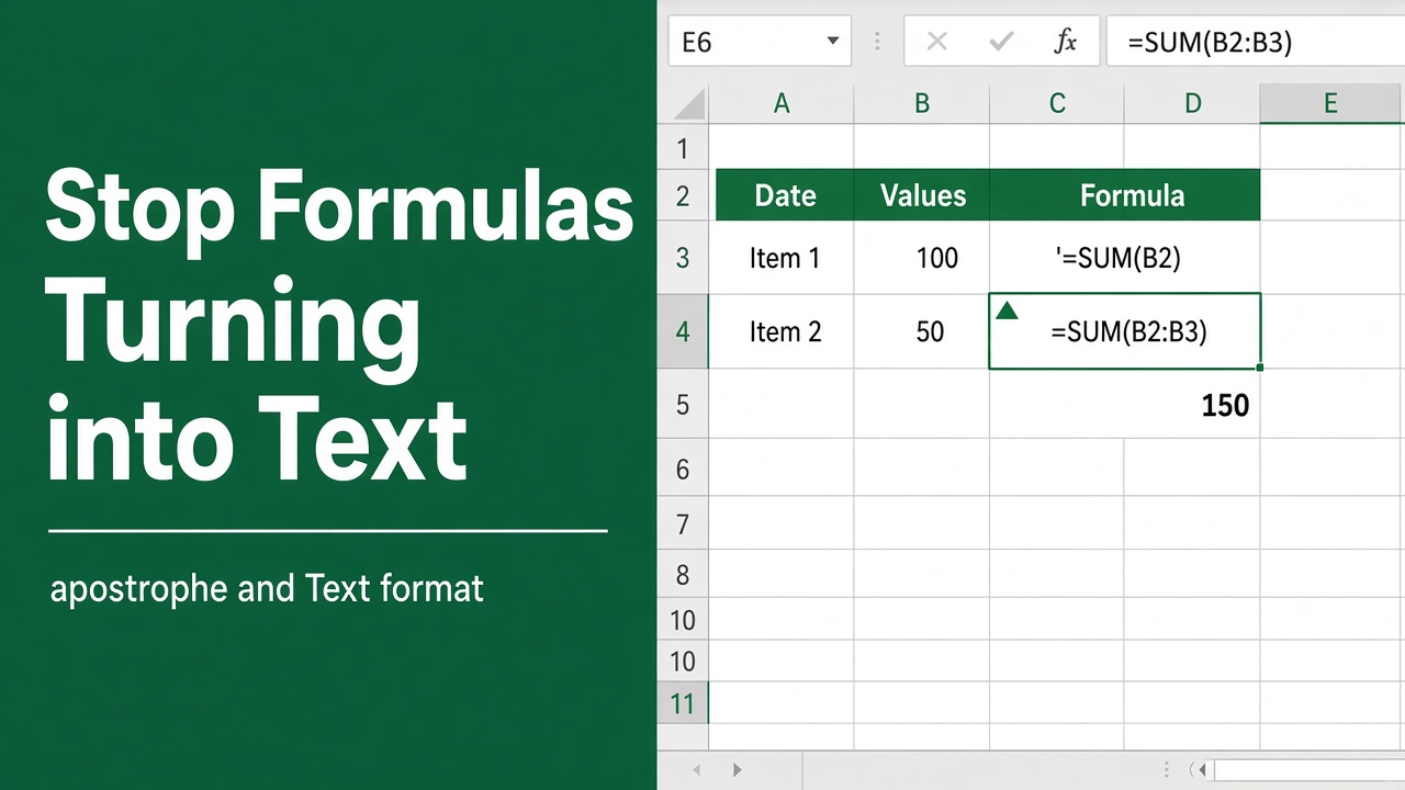 Stop Excel Formulas from Changing to Text: Here’s How featured image