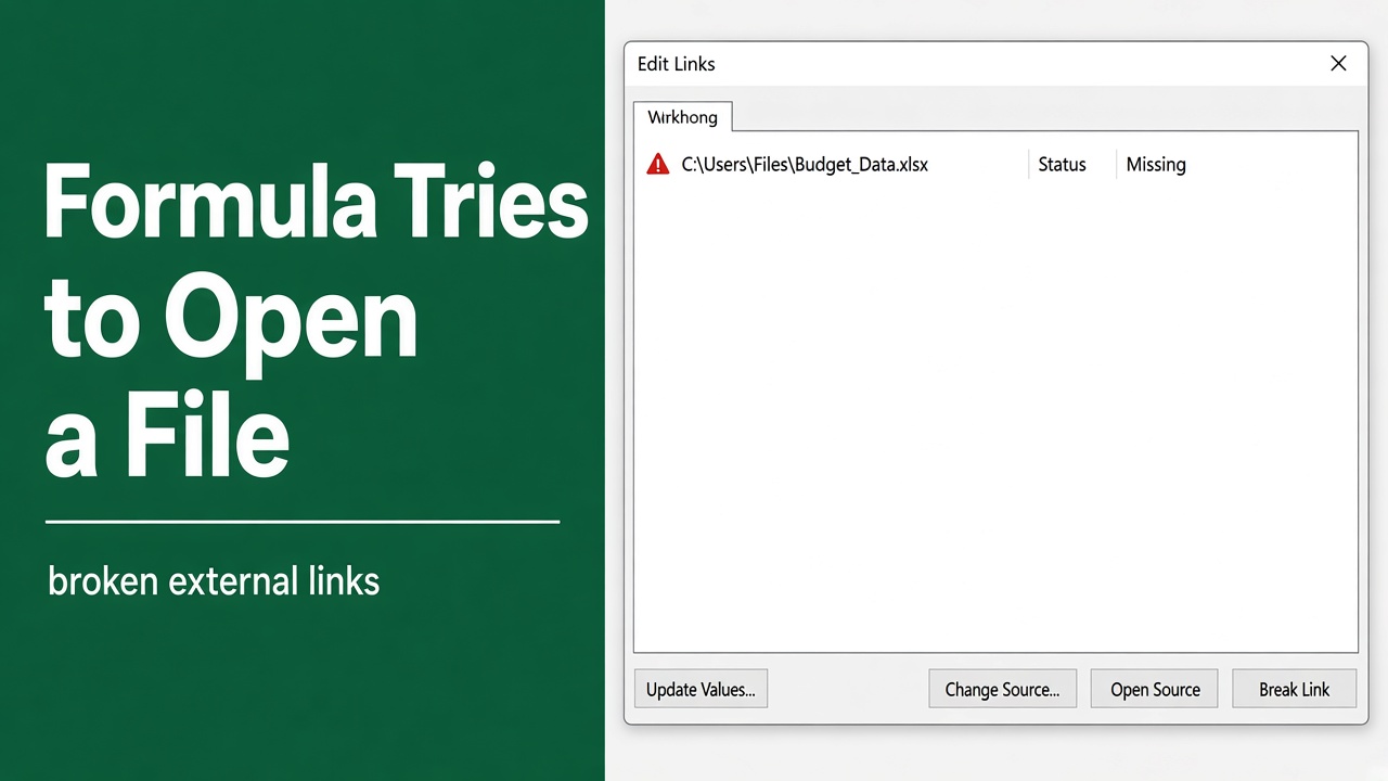 Excel Formula Keeps Trying to Open a File: How to Fix This Error featured image