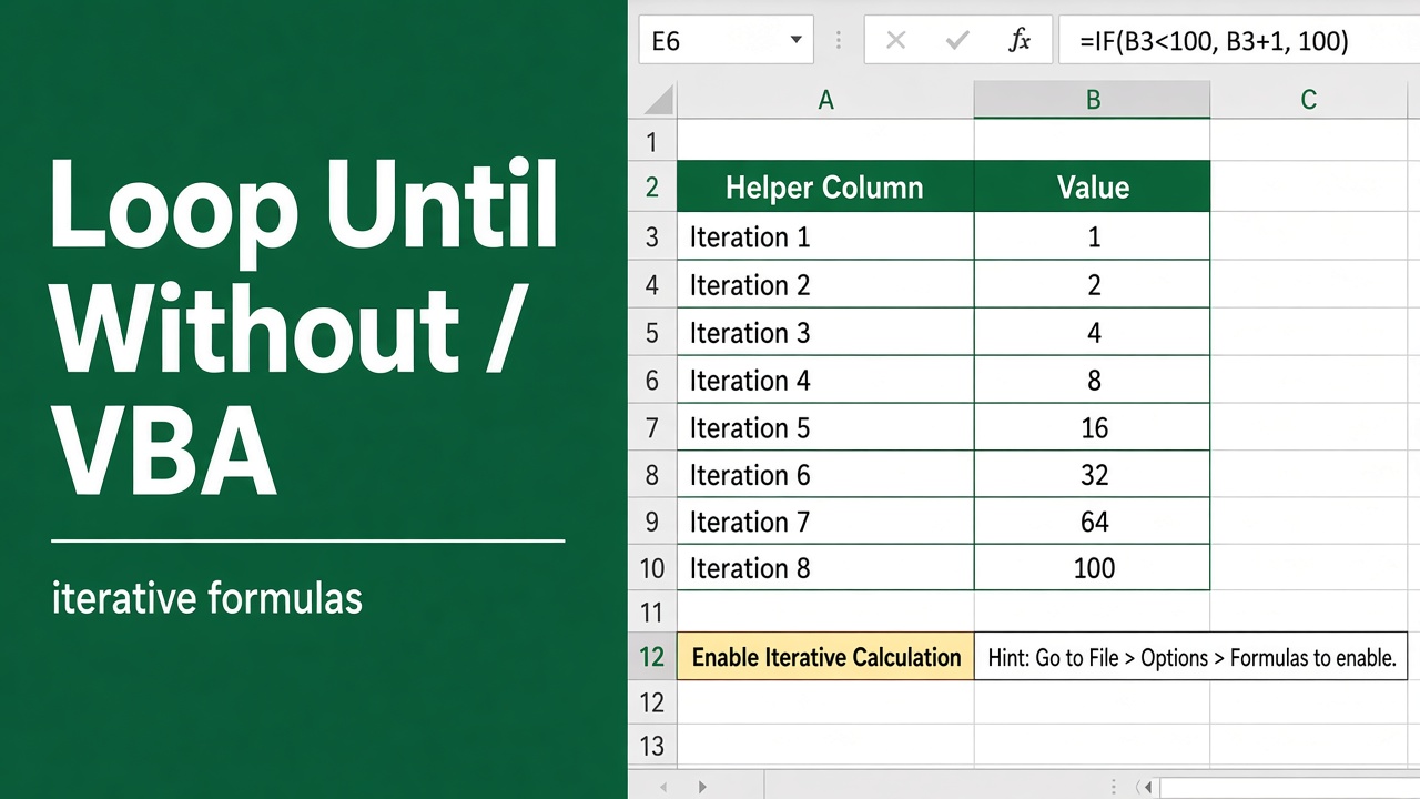 How to Create an Excel Formula Loop Without VBA: Easy Guide featured image