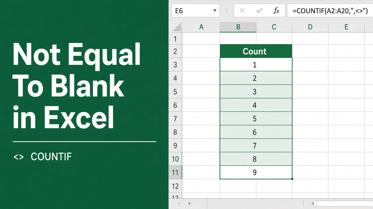 How to Use the Excel Formula for Not Equal to Blank? featured image