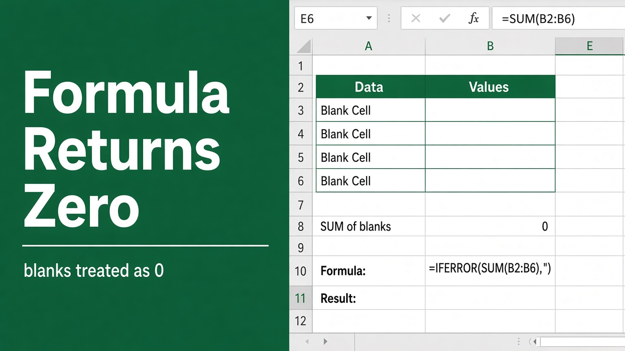 Excel Formula Not Working, Returns 0: Troubleshooting Guide featured image