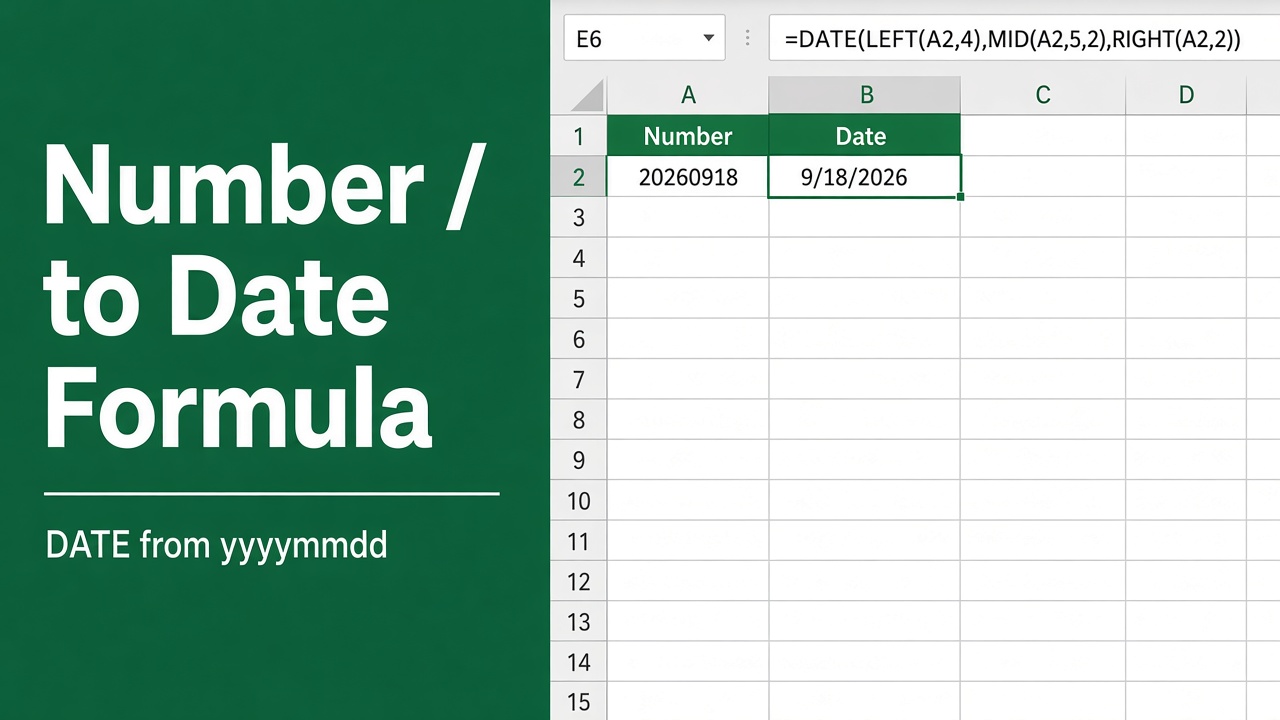 How to Convert a Number to a Date in Excel Using Formulas? featured image