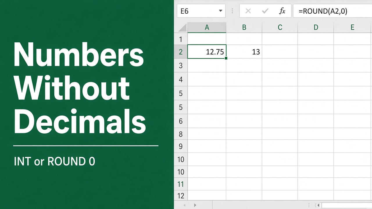 How to Use Excel Formula to Display Numbers Without Decimal Places? featured image