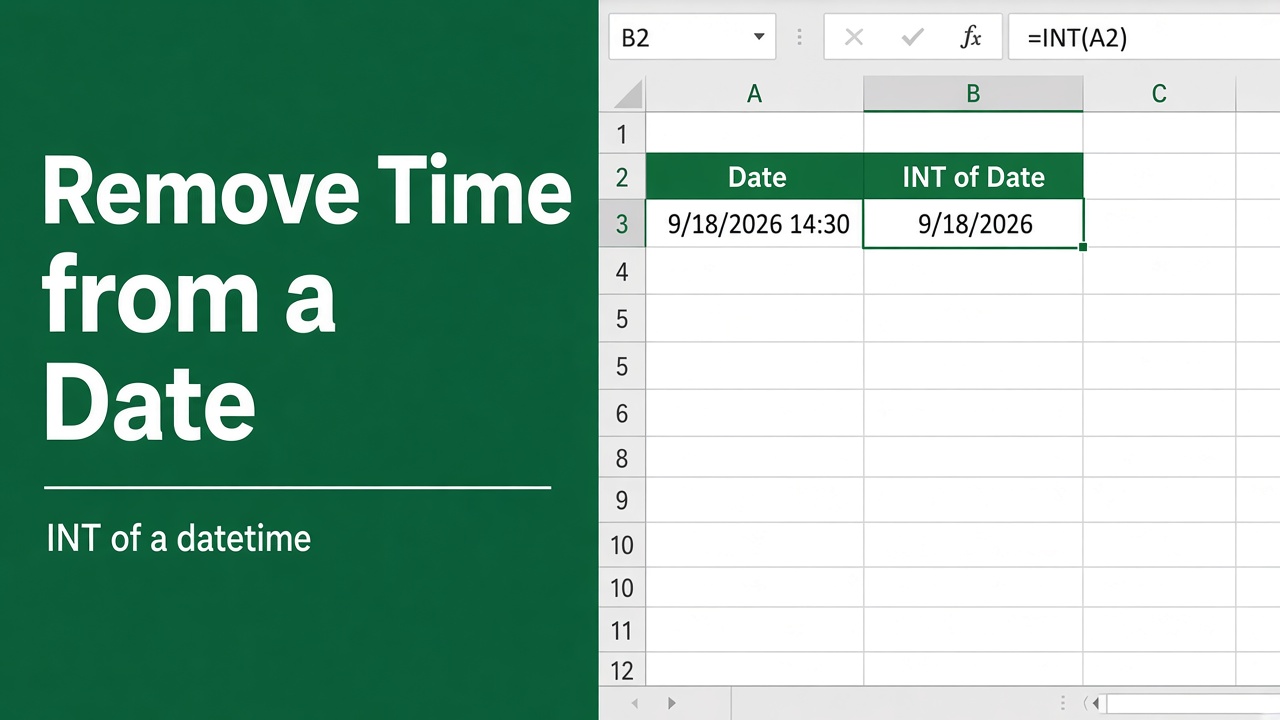 How to Remove Time from Date in Excel Using Formulas? featured image