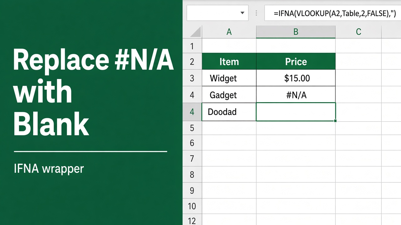 Replace N/A with Blank Cells in Excel Using This Formula Trick featured image