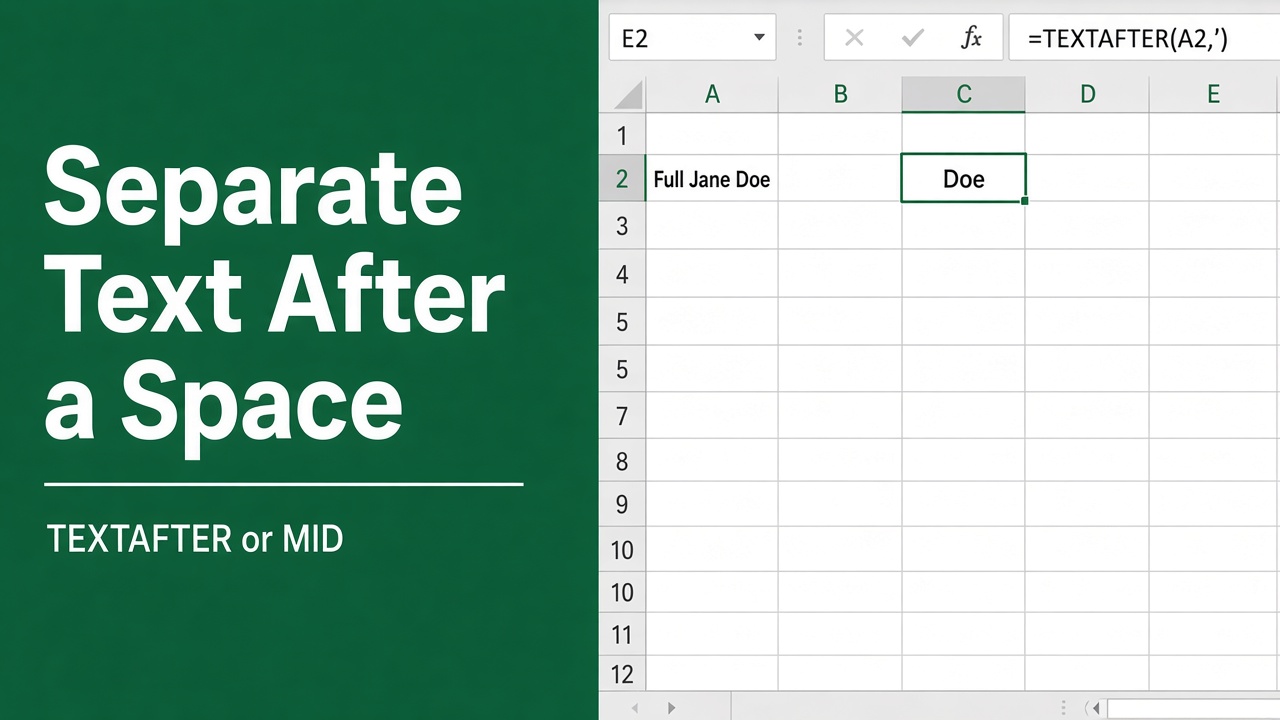 How to Use Excel Formula to Separate Text After Space? featured image