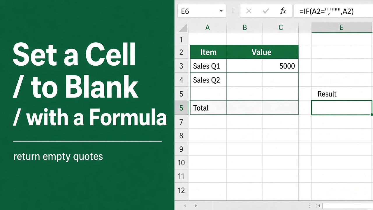 How to Set a Cell to Blank in Excel Using Formulas? featured image
