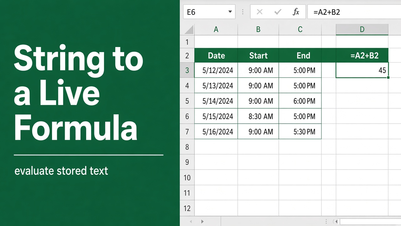 How to Convert a String to a Formula in Excel: Easy Guide featured image