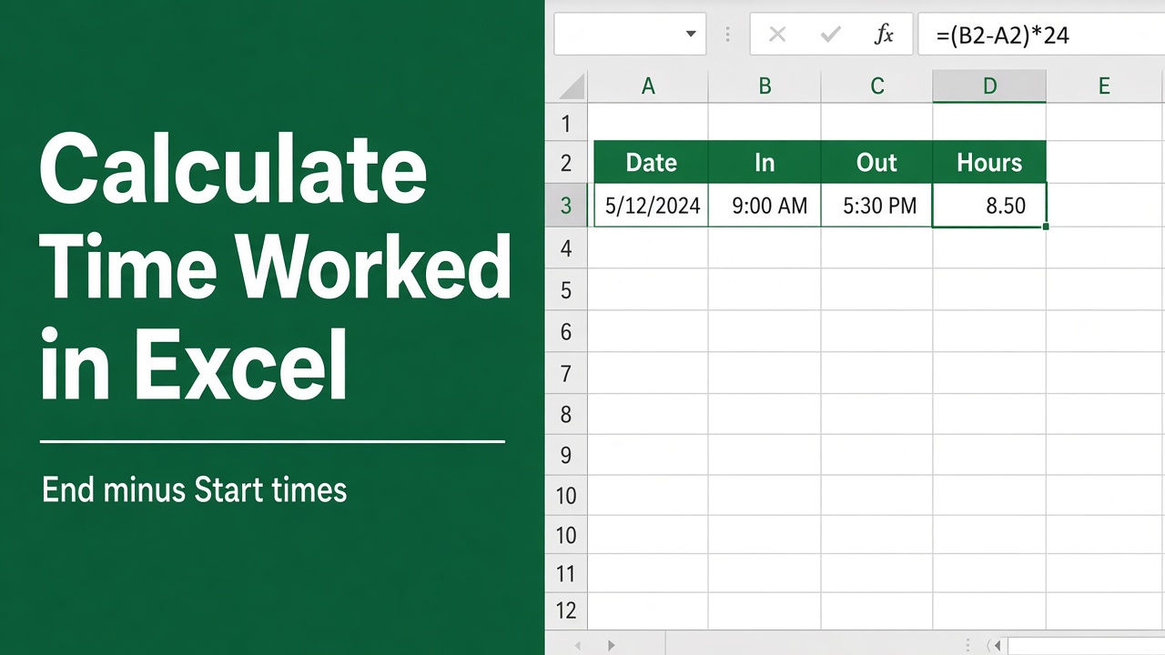 How to Use Excel Formula to Calculate Time Worked? featured image