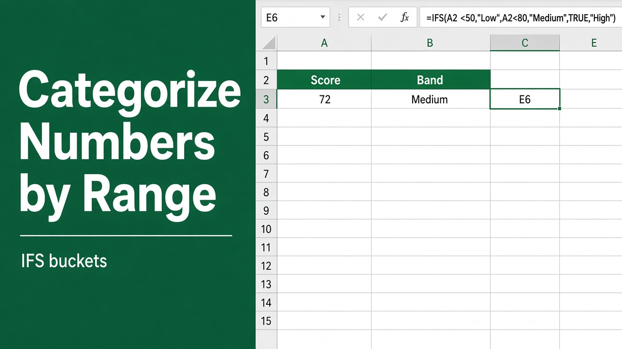 Easy Excel Formula to Categorize Numbers by Range featured image