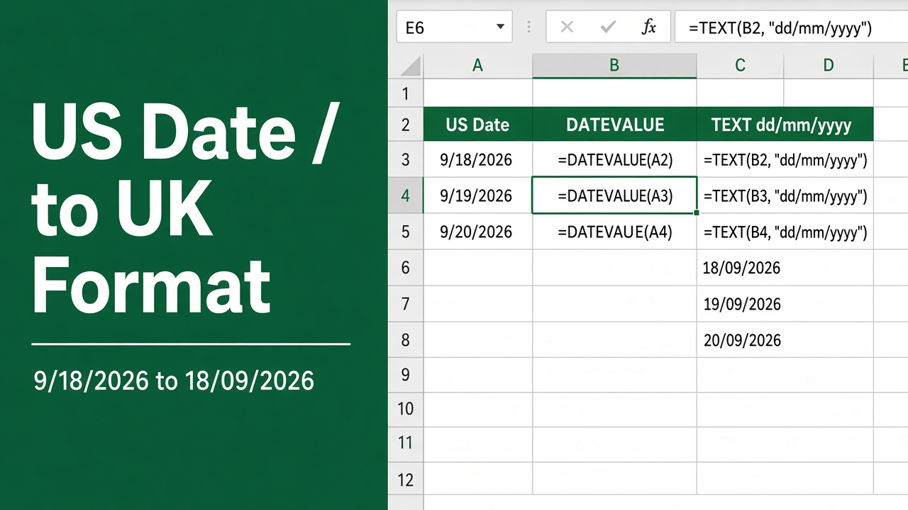 Convert Dates from US to UK Format in Excel: Formula Revealed featured image