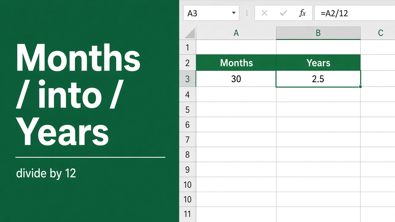 Excel Formula to Convert Months into Years: The Easy Way featured image
