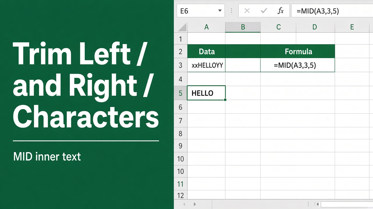 Excel Formula to Remove Characters from Left and Right featured image
