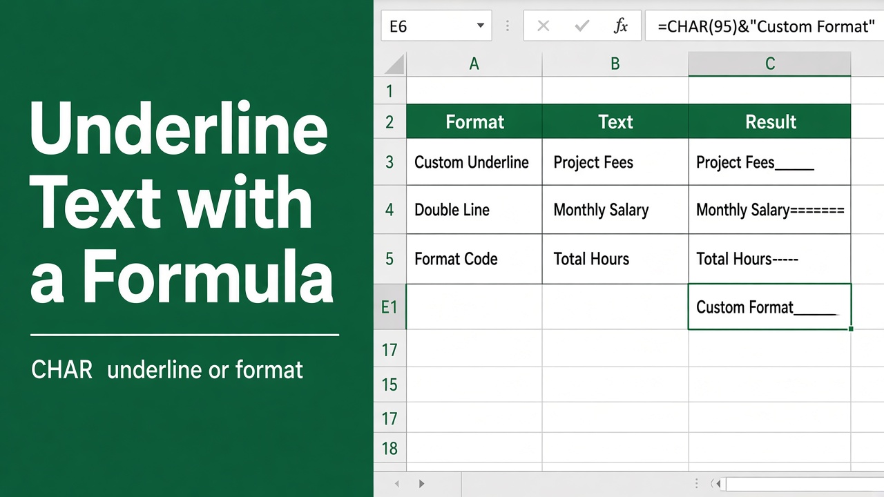 How to Underline Text Using Formulas in Excel? featured image