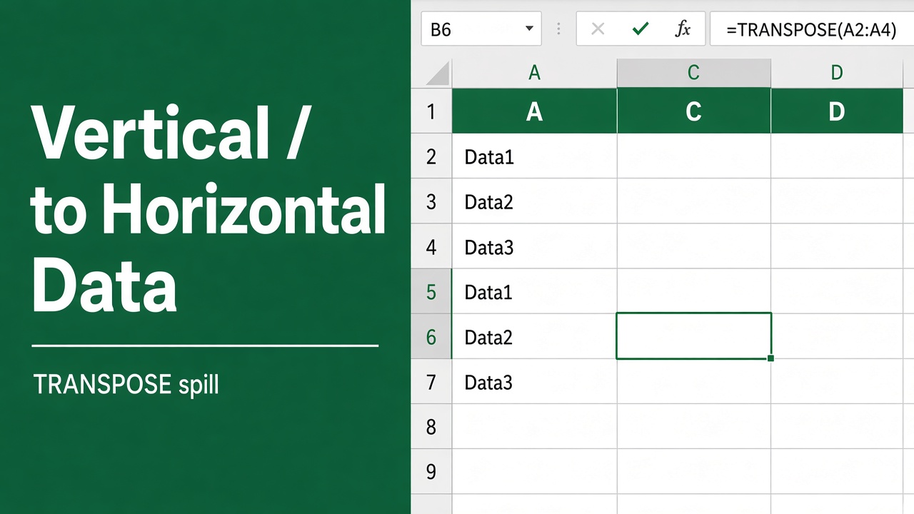 How to Convert Vertical Data to Horizontal in Excel Using Formulas? featured image