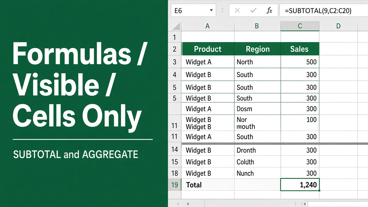 How to Use Excel Formulas on Visible Cells Only? featured image