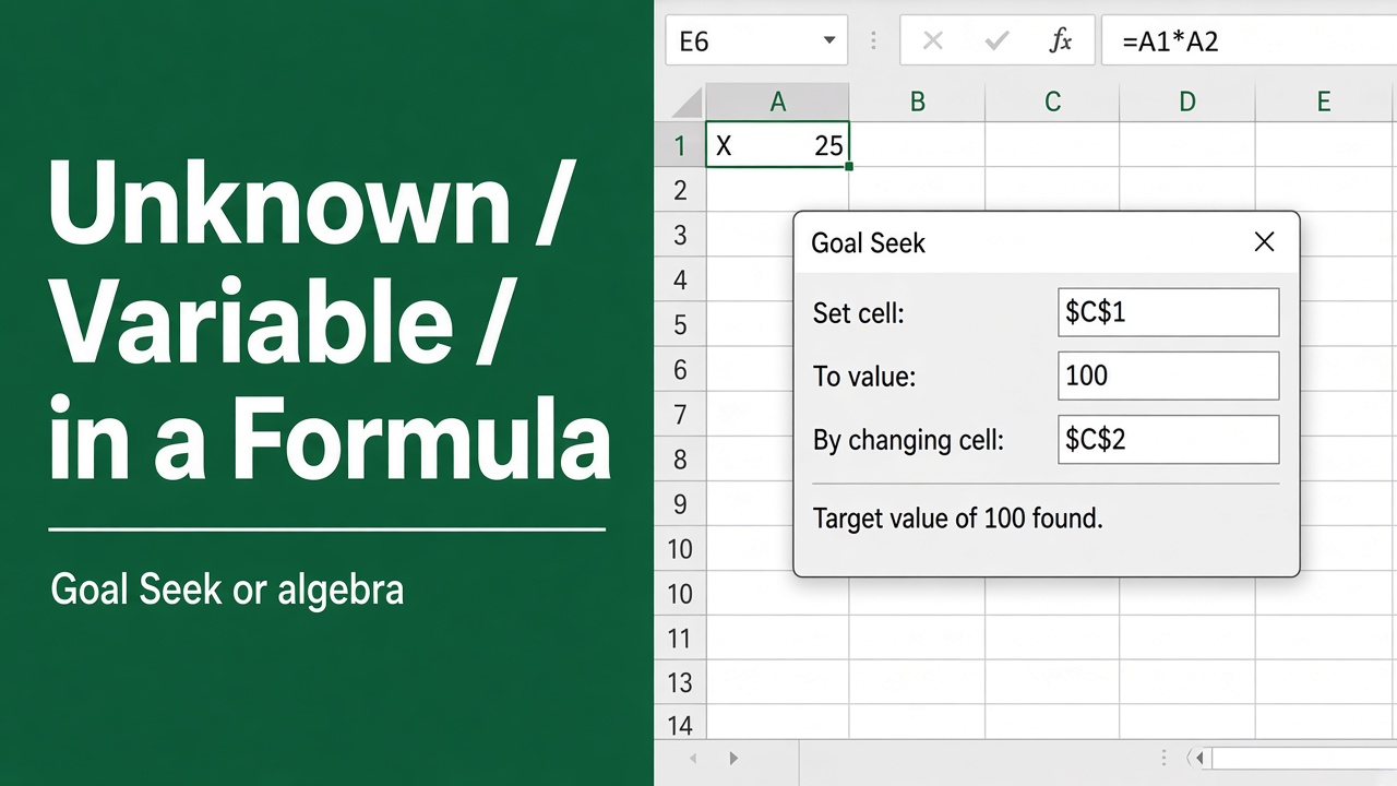 How to Use an Excel Formula with an Unknown Variable? featured image