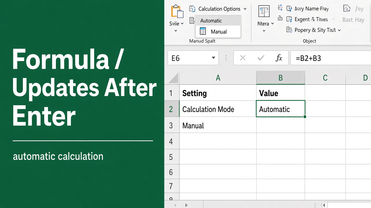 Solving Excel Formula Doesn’t Update Unless You Hit Enter featured image
