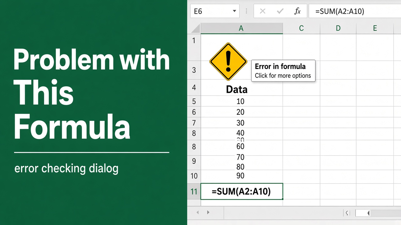 Excel Keeps Saying There is a Problem with the Formula: Fixes for Common Issues featured image