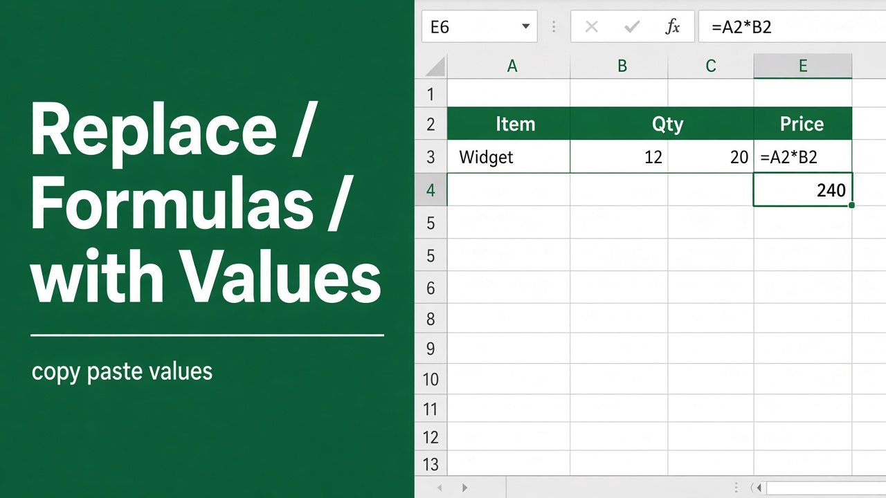 How to Replace Formulas with Values in Microsoft Excel? featured image