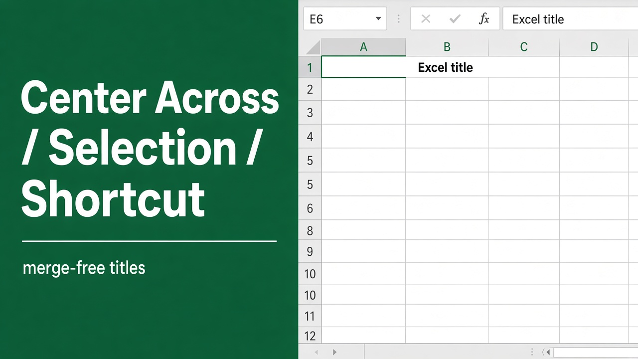 Easy Excel Shortcut for Centering text Across a Selection featured image