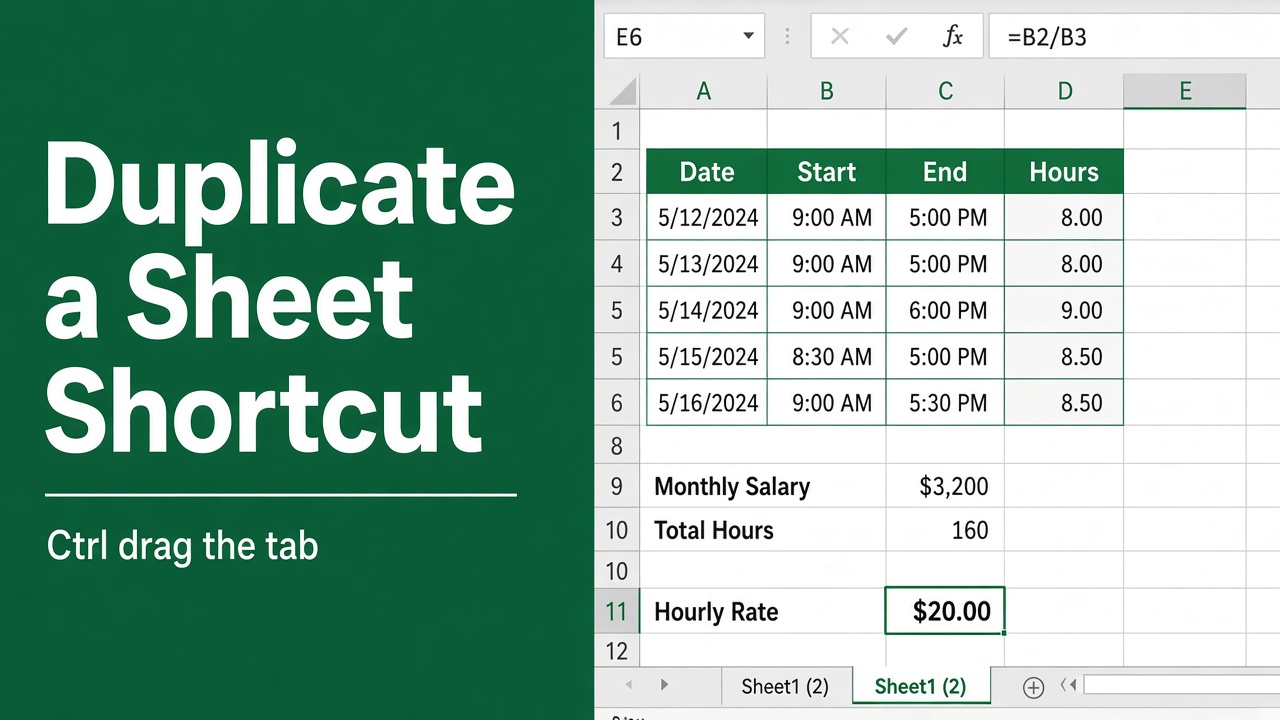 Duplicate Excel Sheets with This Simple Shortcut featured image