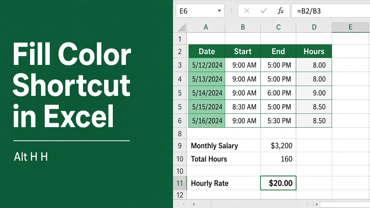 Quickly Apply Fill Color in Excel Using This Handy Shortcut featured image