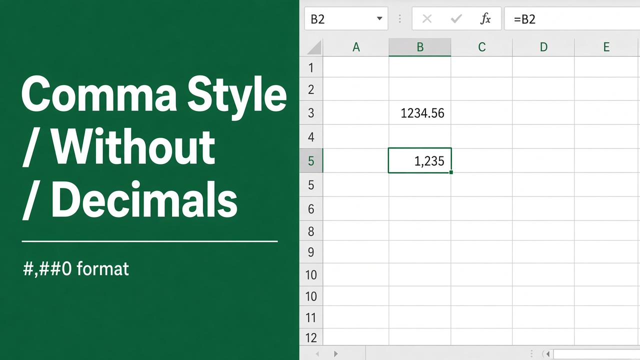 Easy Excel Shortcut to Apply Comma Style to Numbers without Decimal featured image