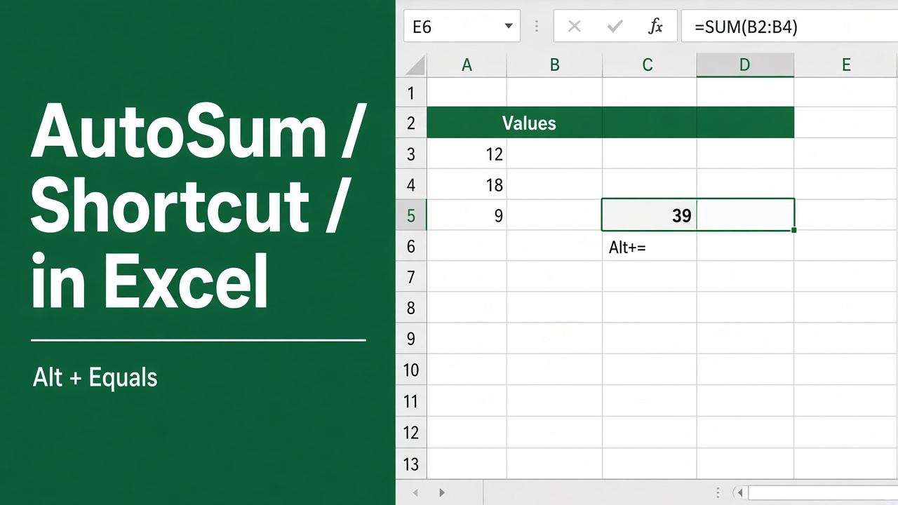 Excel Shortcut for Sum: Save Time with AutoSum featured image