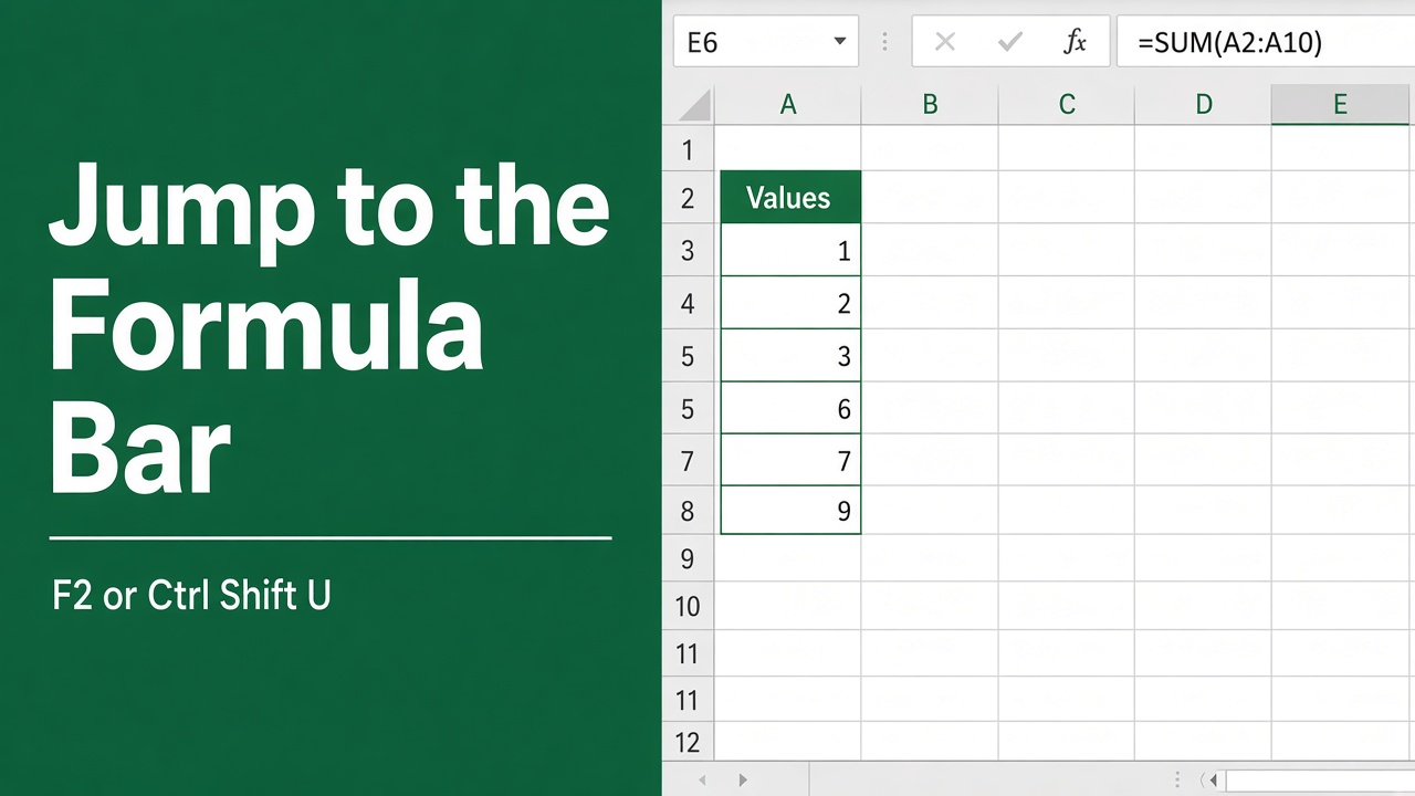 Excel Tricks: Shortcut to Jump Directly to the Formula Bar featured image